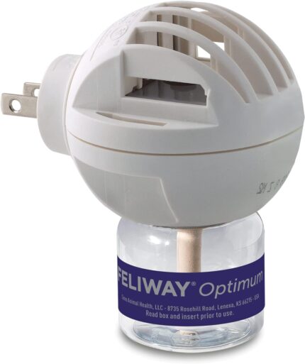 FELIWAY Optimum Cat, Enhanced Calming Pheromone Diffuser, 30 Day Starter Kit (48 mL), Translucent